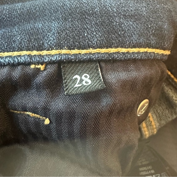 7 For All Mankind Dark Blue High Waist Slim Kick Jeans - Picture 6 of 11